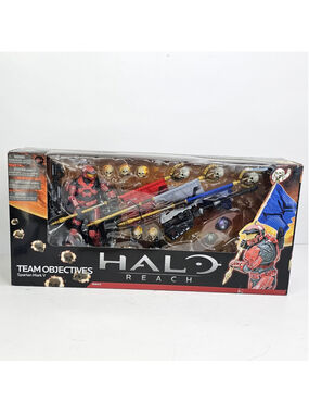 SEALED Halo Reach McFarlane Team Objectives Pack Red Spartan MK V Action Figure